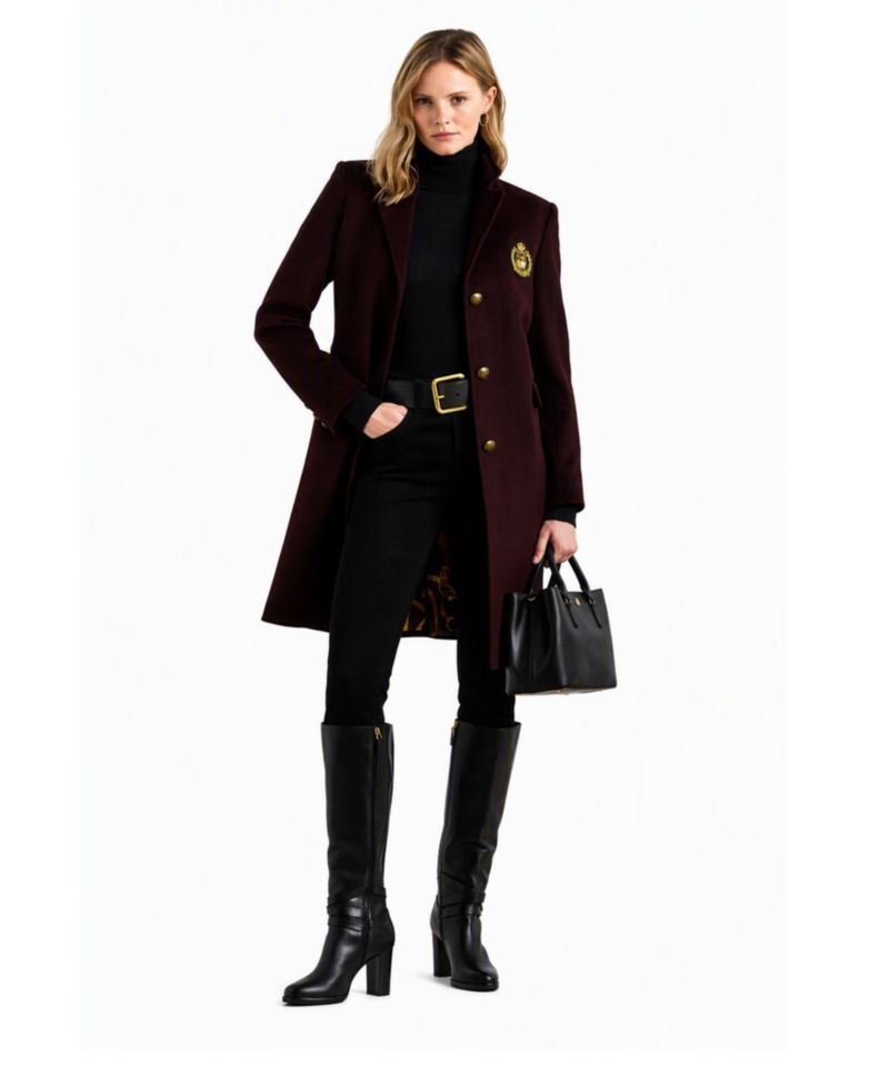 Women's Single-Breasted Peacoat