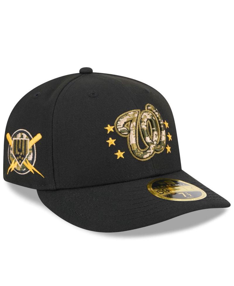 Men's Black Washington Nationals 2024 Armed Forces Day Low Profile 59FIFTY Fitted Hat