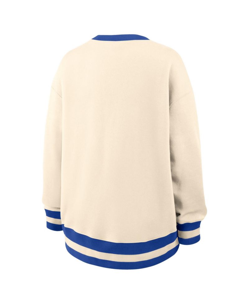 Women's Natural Duke Blue Devils Oversized Legacy Arch Phoenix Sweatshirt