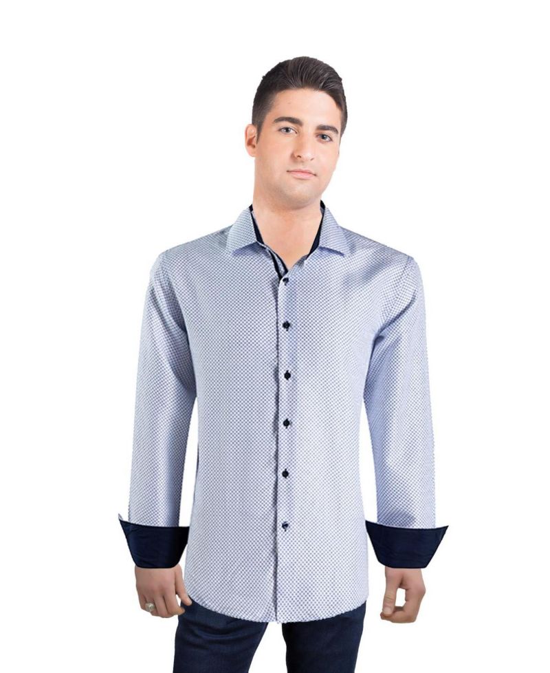 Men's Slim Fit Micro Ditsy Button-Down Shirt