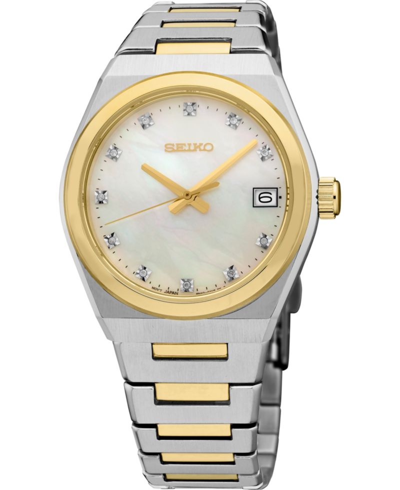 Women's Diamonds Quartz Silver Stainless Steel Watch, 34mm