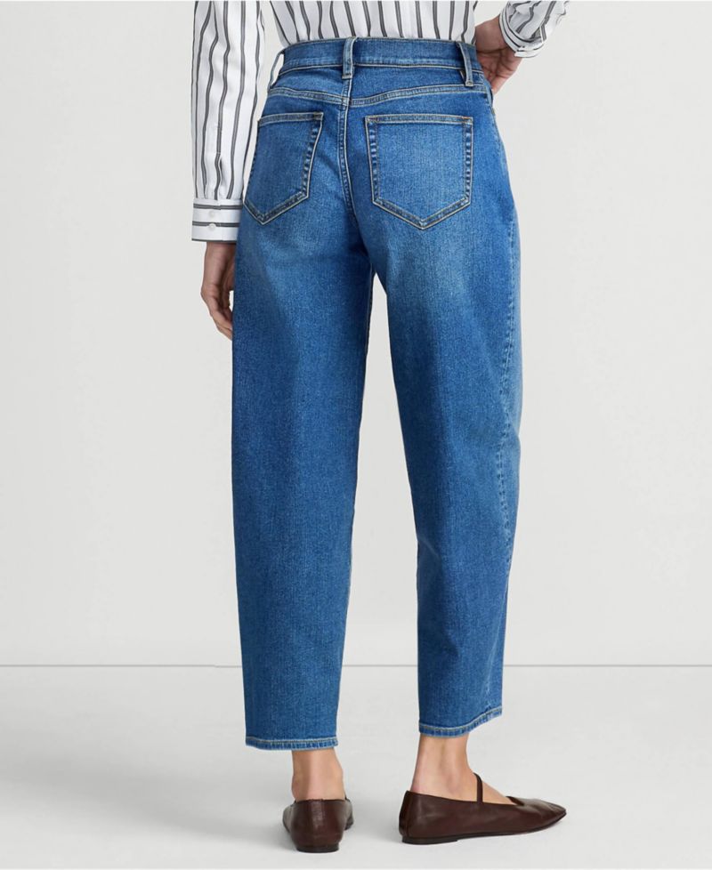 Petite Recover High Rise Barrel Leg Ankle Jeans