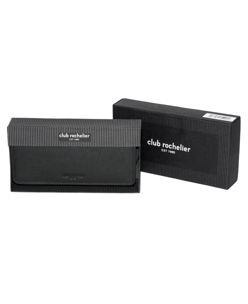Ladies Leather Clutch Wallet with Checkbook and Gusset