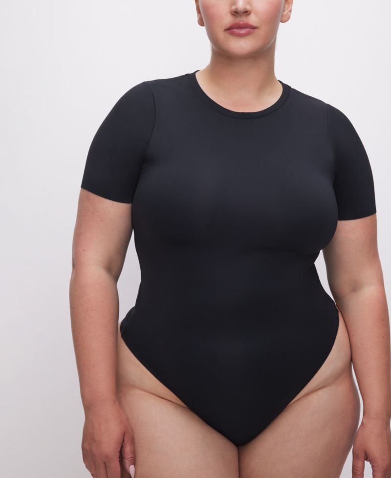 Sculpting Crewneck Short-Sleeve Bodysuit, Regular & Plus Size