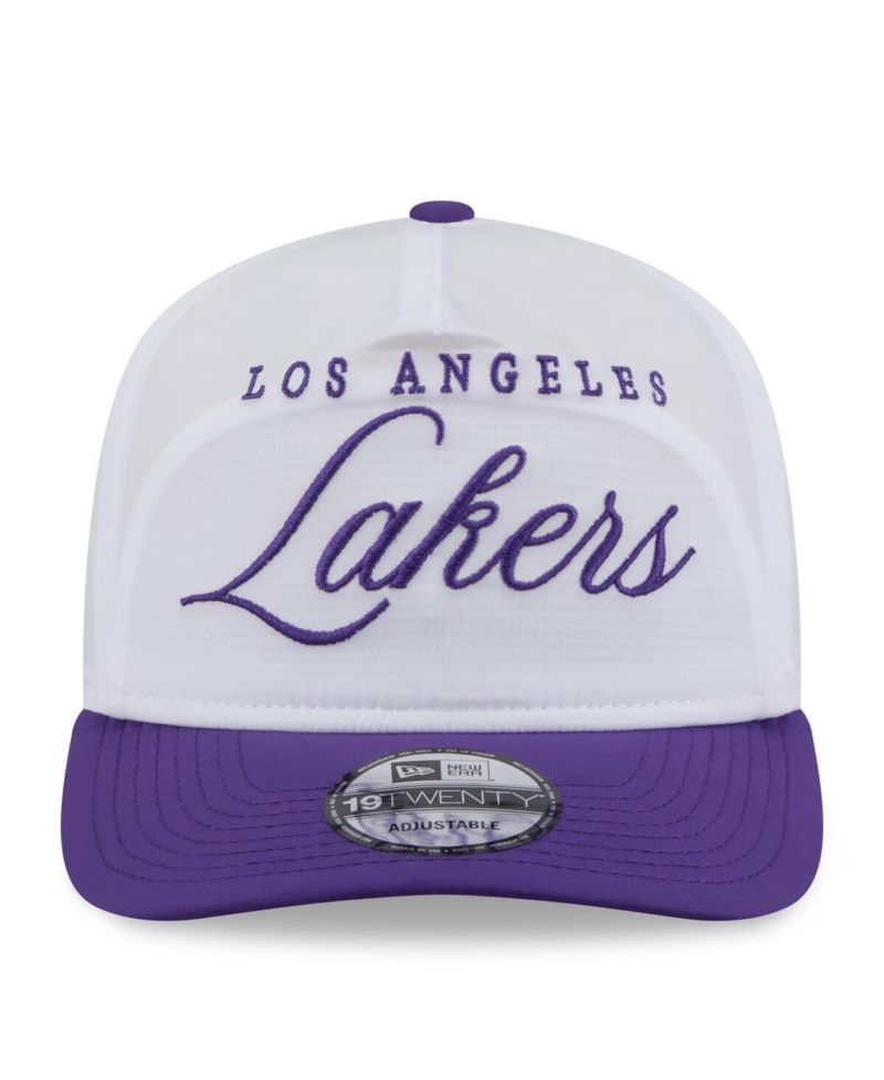 Men's White/Purple Los Angeles Lakers 2025 NBA Draft On-Stage Nylon 19TWENTY Adjustable Hat