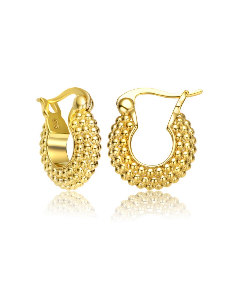 Dainty 14K Gold Plated Extra Mini Bead Hoop Earrings