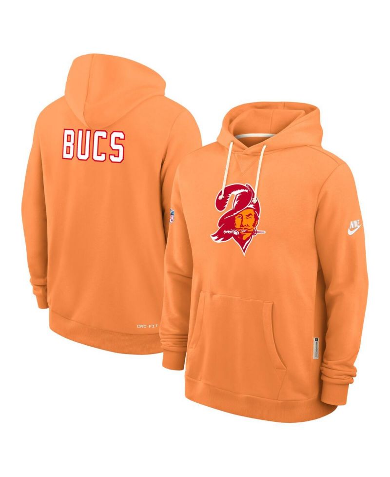 Men's Orange Tampa Bay Buccaneers Sideline Offensive Set Play Performance Pullover Hoodie