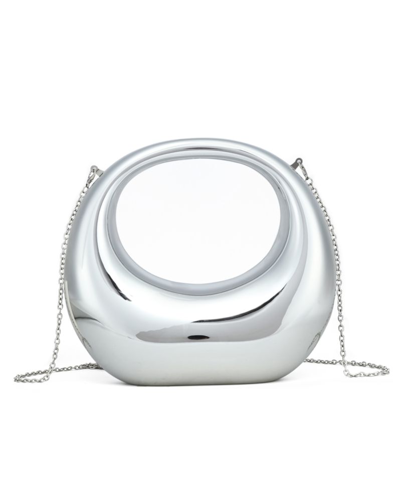 Amour Crescent Metallic Clutch
