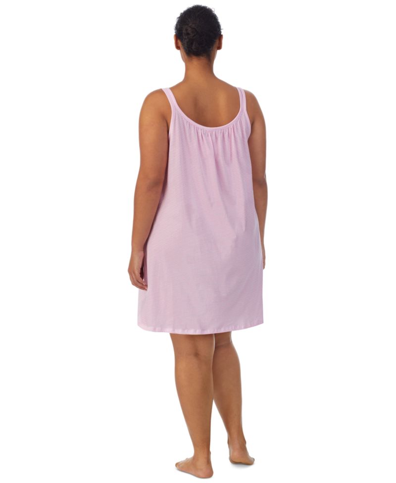 Cotton Knit Double-Strap Nightgown