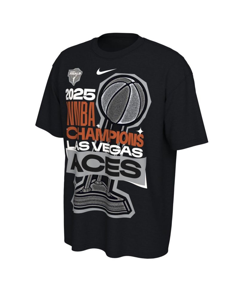 Men's and Women's Black Las Vegas Aces 2025 WNBA Finals Champions Locker Room Authentic T-Shirt