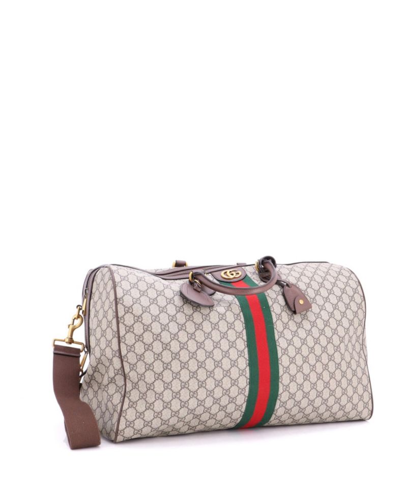 Large Ophidia Carry On Duffle Bag GG Coated Canvas