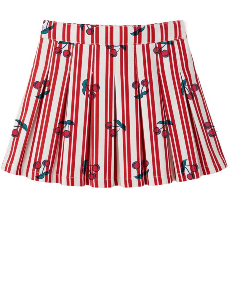 Girls' 2T-6X Crewneck Short-Sleeve Top and Stitch Skirt, 2-Piece Set