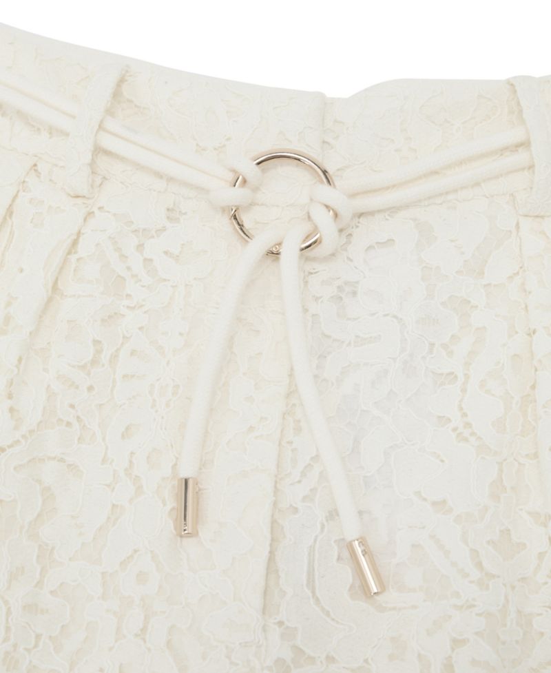 Women's Rope-Belt Lace Shorts