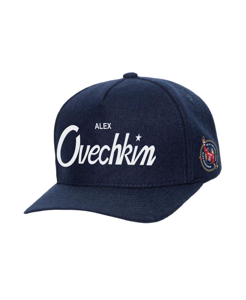 Men's Alexander Ovechkin Navy Washington Capitals All Time Goals Pro Crown Adjustable Hat