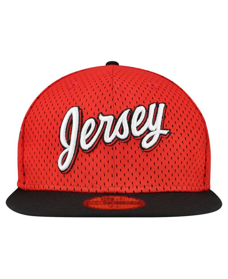 Men's Red/Black New Jersey Devils Mesh Crown Two-Tone 59FIFTY Fitted Hat