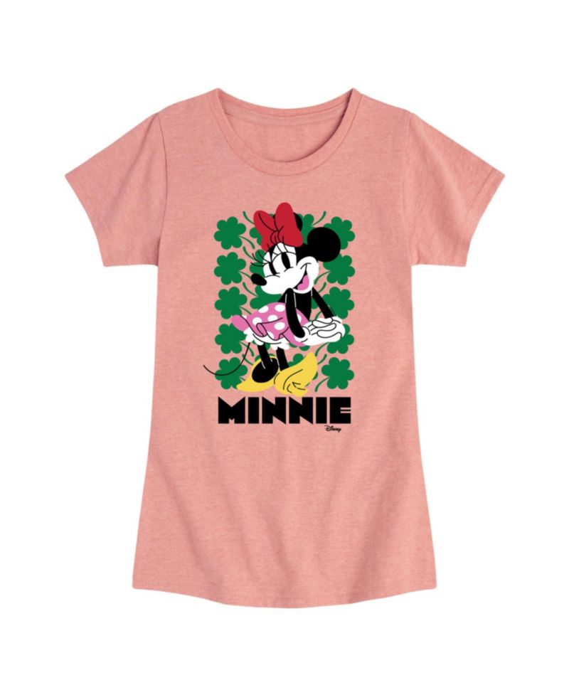 Big Girls Minnie St Patrick's Day Graphic Short Sleeve T-Shirt