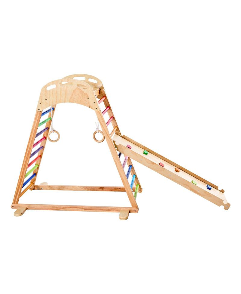 4-in-1 Montessori-Style Wooden Jungle Gym