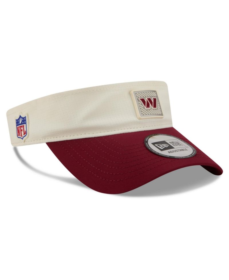 Men's Cream/Burgundy Washington Commanders 2026 NFL Training Camp Adjustable Visor Hat