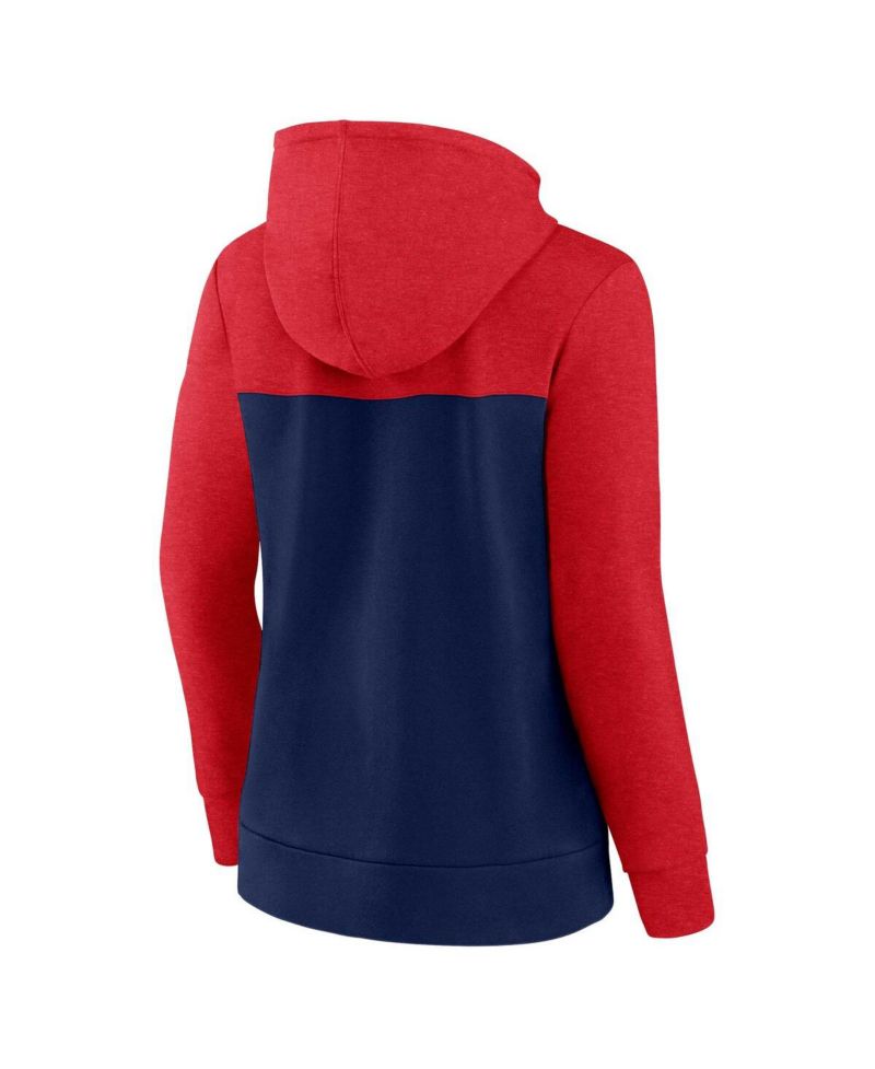 Women's Red, Navy St. Louis Cardinals City Ties Hoodie Full-Zip Sweatshirt