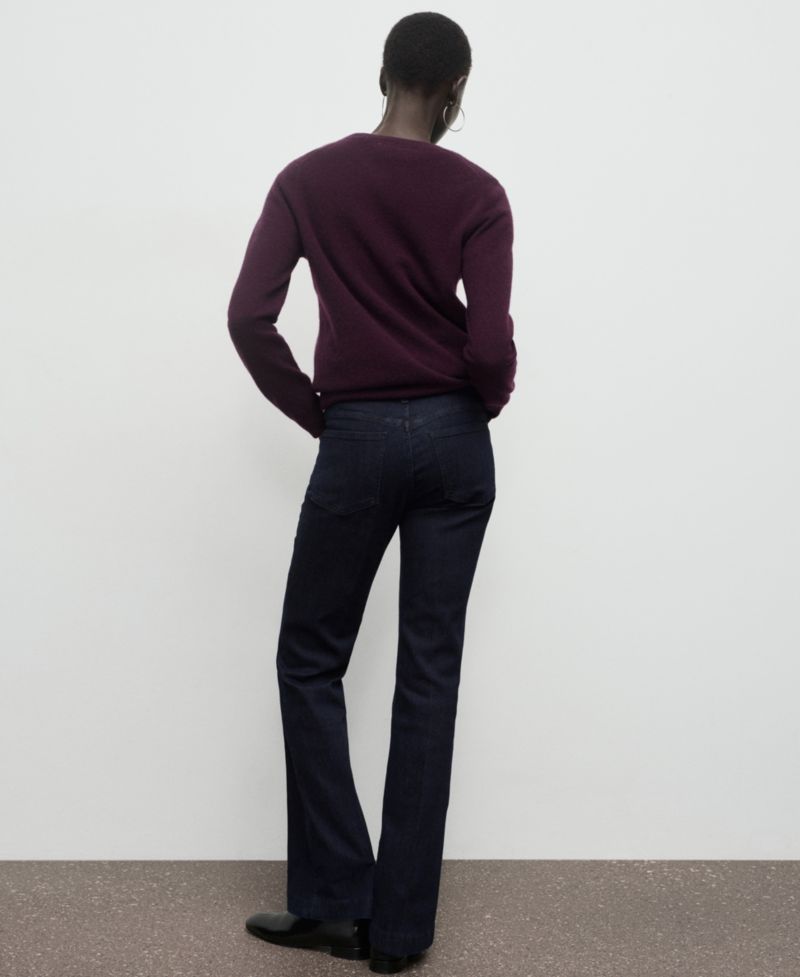 Women's Mid Rise Rinse Wash Flare Jeans