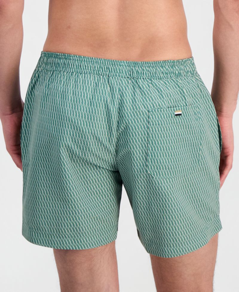 Men's Squiggle Print 5" Swim Trunks