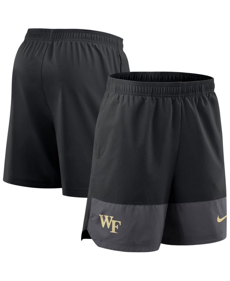 Men's Black Wake Forest Demon Deacons 2025 Sideline Performance Shorts