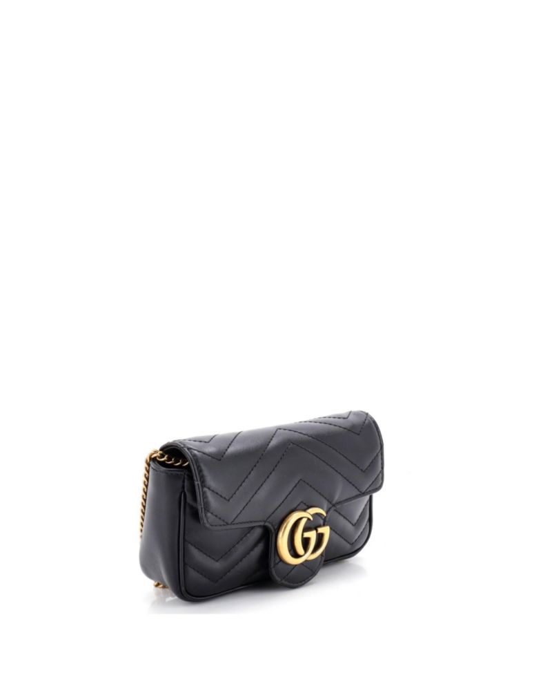 Super Mini GG Marmont Flap Bag Matelasse Leather