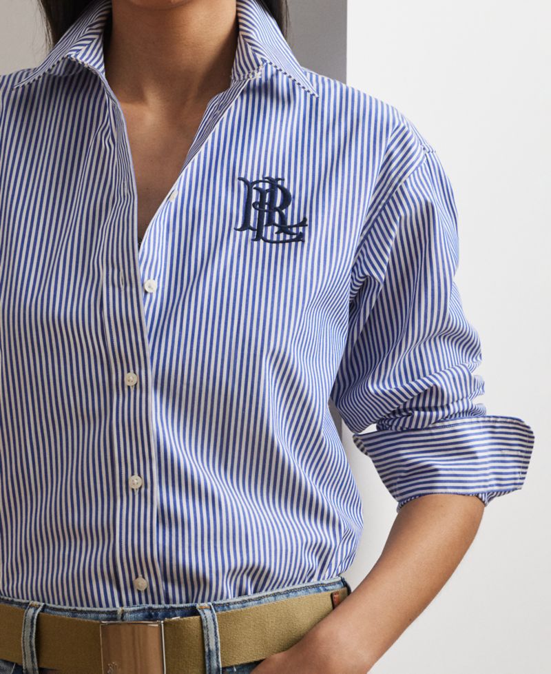 Petite Relaxed Fit Stretch Cotton Shirt