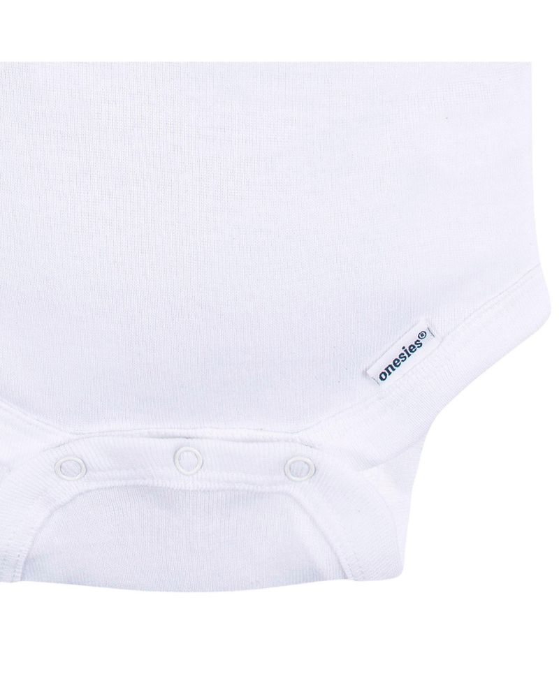 Baby Boys or Baby Girls White Sleeveless Onesies Bodysuits, 5-Pack