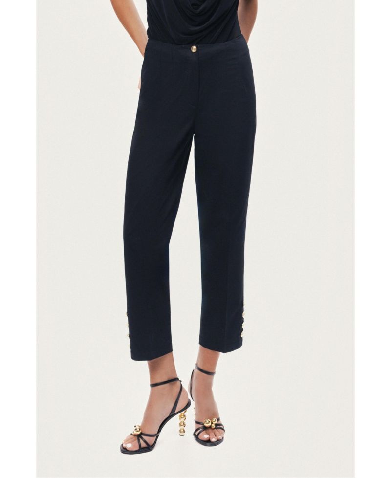 Women's Gold Button Detail Pants