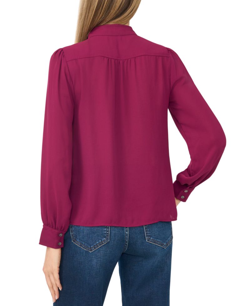 Women's Stand-Collar Long-Sleeve Top