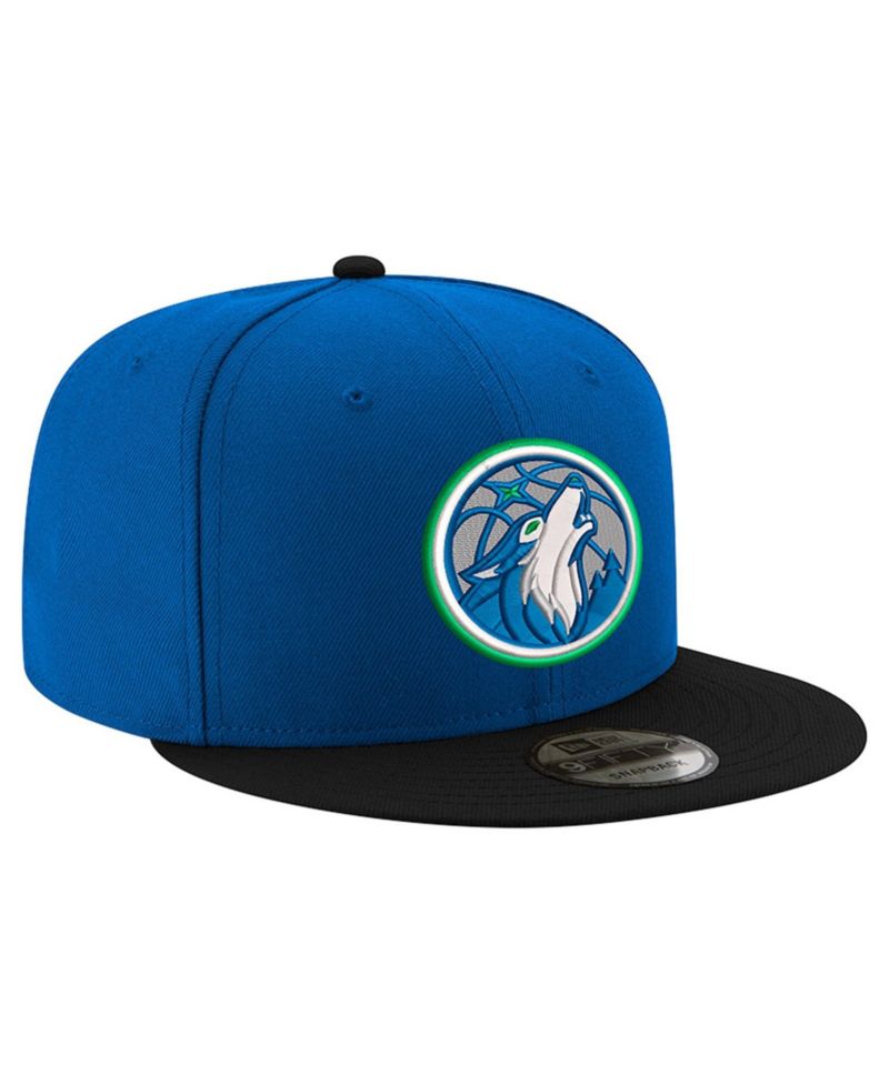 Men's Blue/Black Minnesota Timberwolves 9FIFTY Snapback Hat