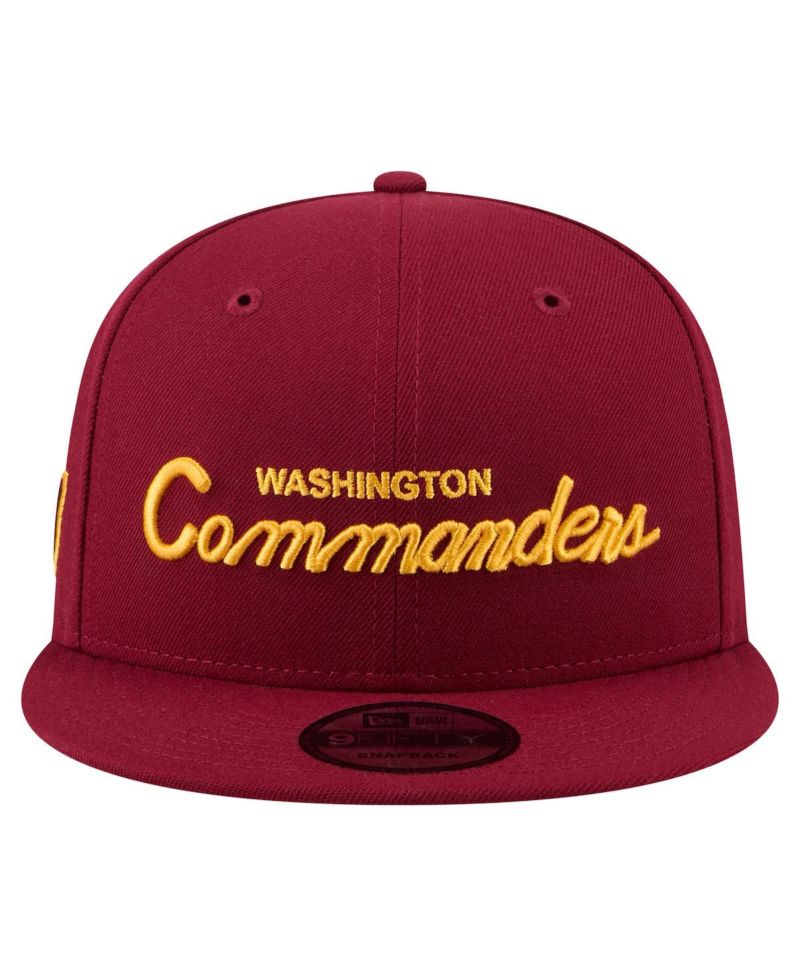 Men's Burgundy Washington Commanders Core Team Script 9FIFTY Snapback Hat