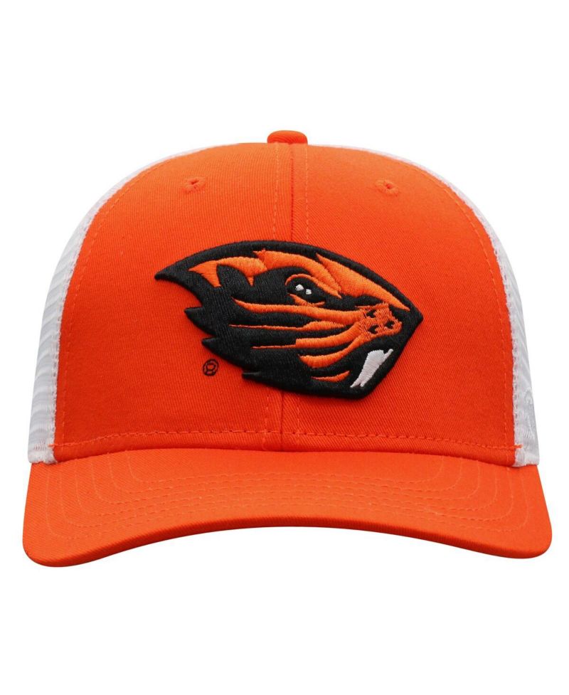 Men's Orange/White Oregon State Beavers Victory Baseline Adjustable Trucker Hat