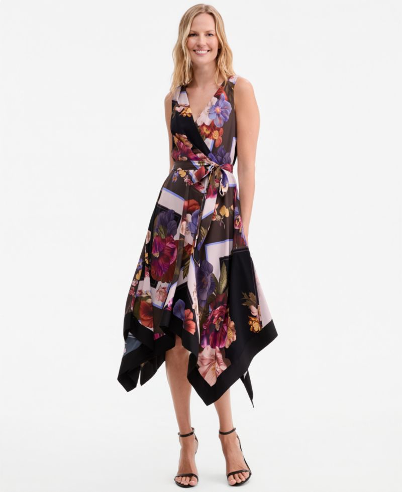 Women's Printed Handkerchief-Hem Dress