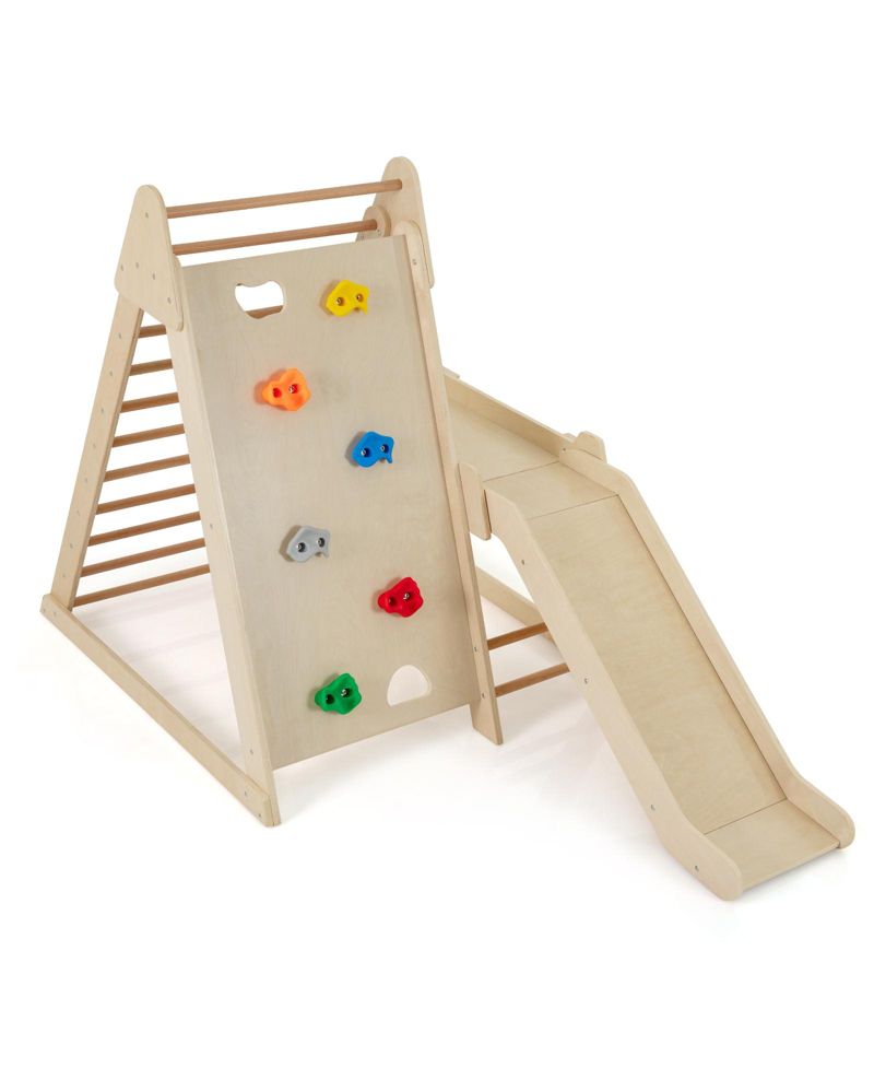 3-in-1 Indoor Jungle Gym with Extended Slide