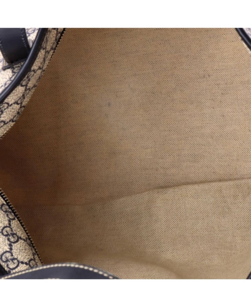 Medium Plus Tote GG Coated Canvas with Leather
