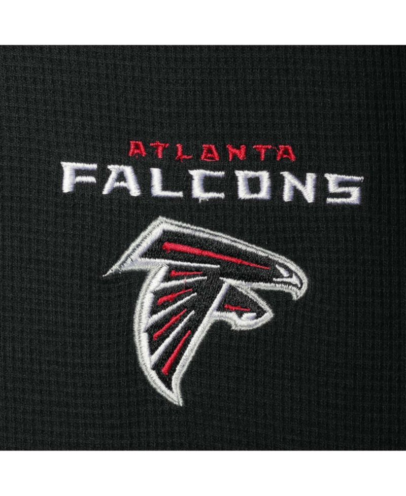 Men's Black Atlanta Falcons Maverick Thermal Henley Long Sleeve T-shirt