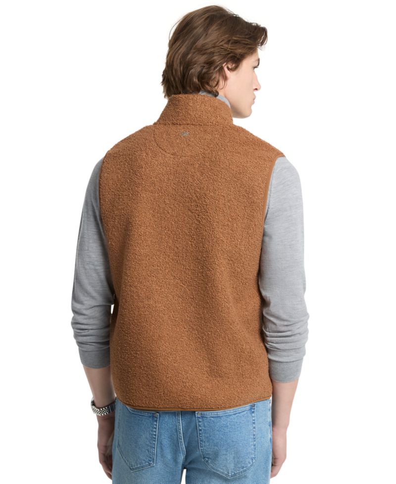 MICHAEL Men's Boucl&eacute; Stand-Collar Regular-Fit Vest