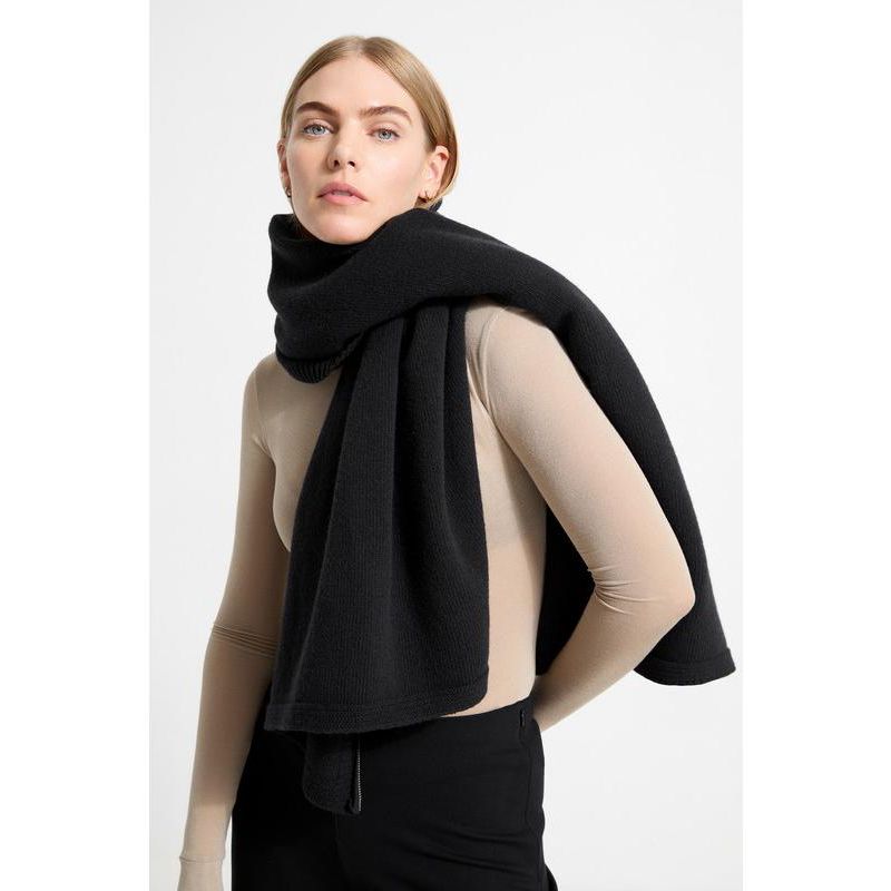 Women's Mika Italian Merino Wool Asymmetric-Hem Knit Cape with Zip