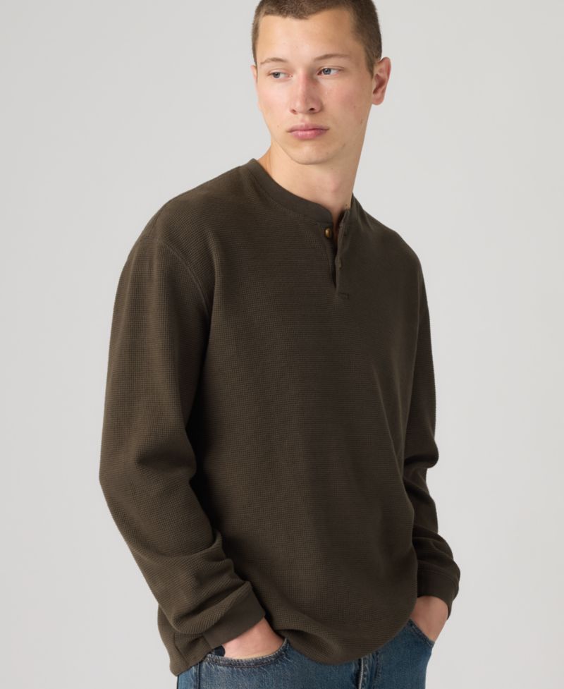 Men's Thermal Long-Sleeve Henley