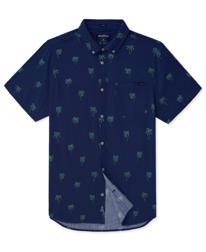 Men's Nighttime Palm Printed Shirt