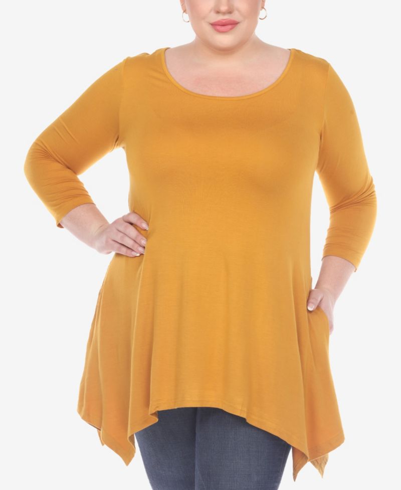 Plus Size Makayla Scoop Neck Tunic Top
