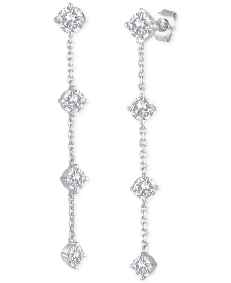 Lab Grown Diamond Dangle Drop Earrings (2-3/4 ct. t.w.) in 14k White Gold