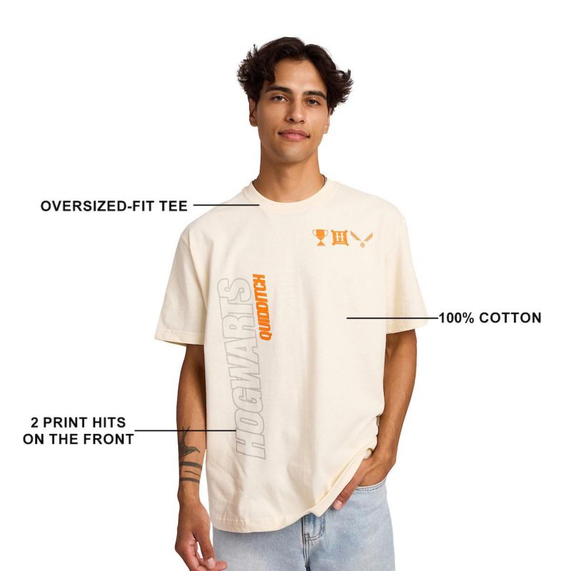 Men's Hogwarts Quidditch Tofu Crew Neck Short Sleeve T-shirt