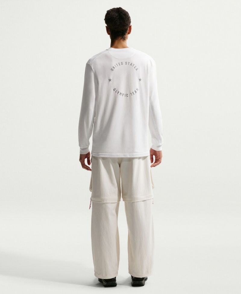 Men's ACG White Dri-FIT Primary Logo Long Sleeve T-Shirt