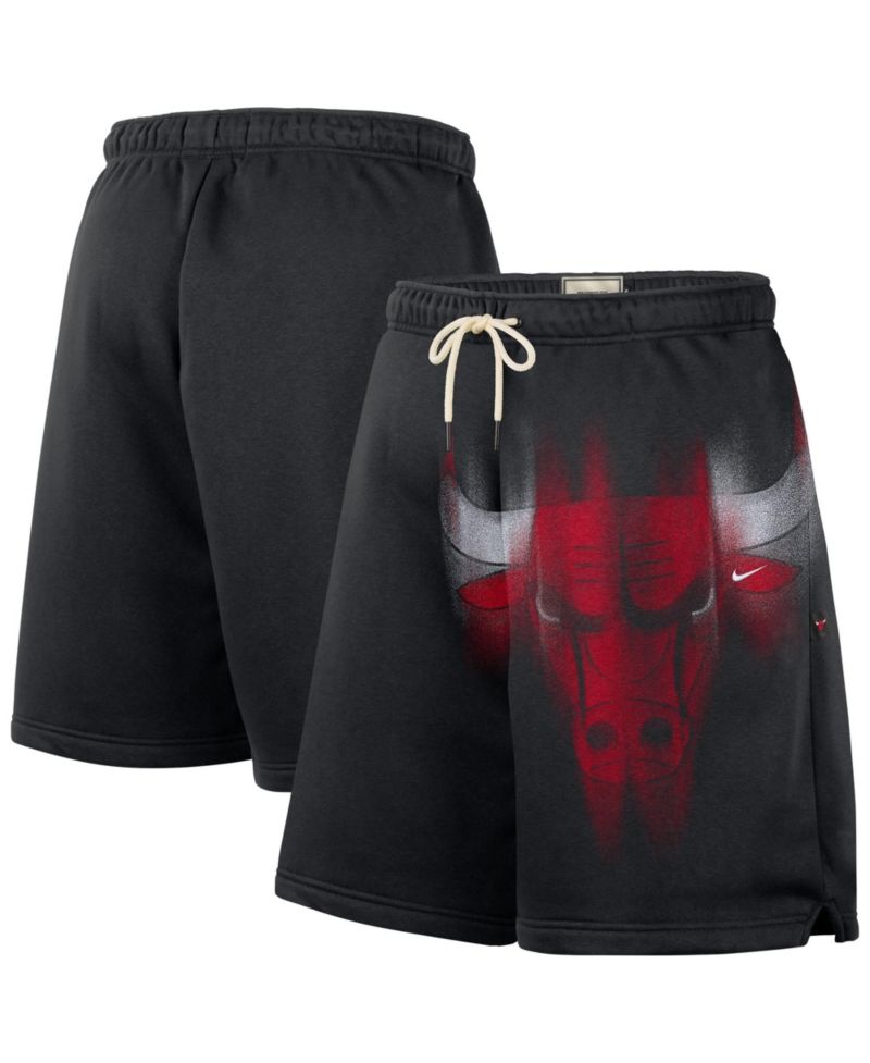 Men's Black Chicago Bulls 2026 Standard Issue Practice Icon Fleece Shorts