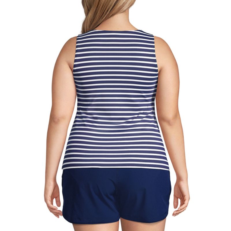 Plus Size DD-Cup High Neck UPF 50 Modest Tankini Swimsuit Top