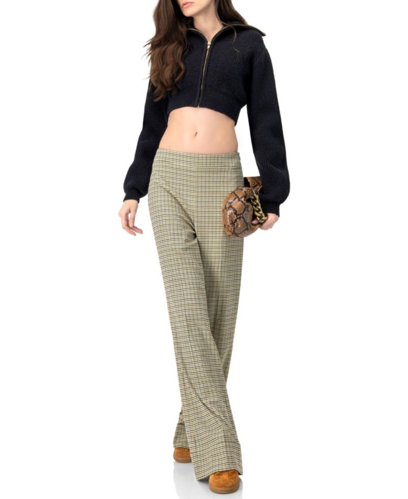 Women's High-Waisted Semi-Flare Trousers