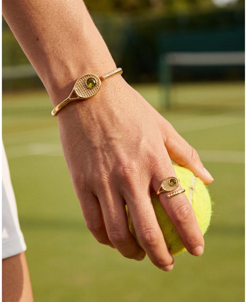 Tennis Racket 'You Are Serving' Wrap Ring